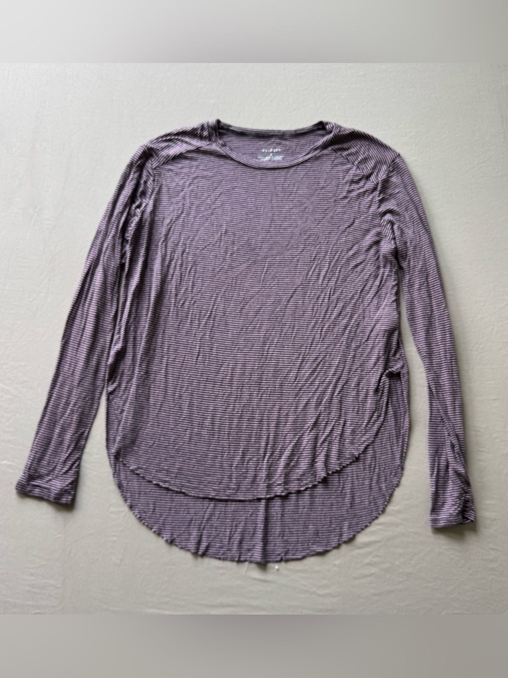 Halogen striped long-sleeve jersey tee